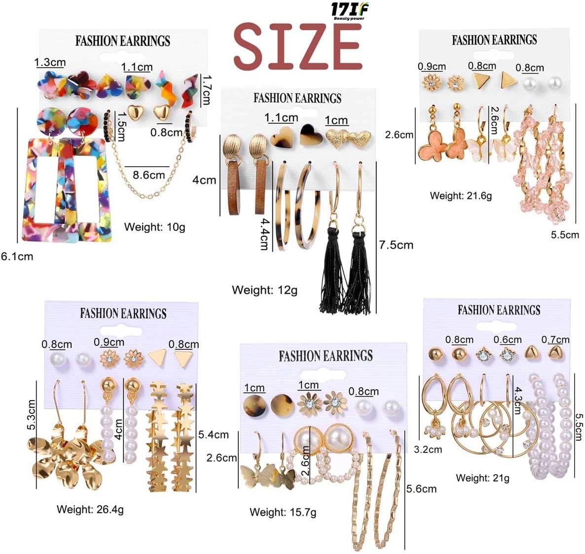 image17IF 36 Pairs Colorful Boho Earrings for Women