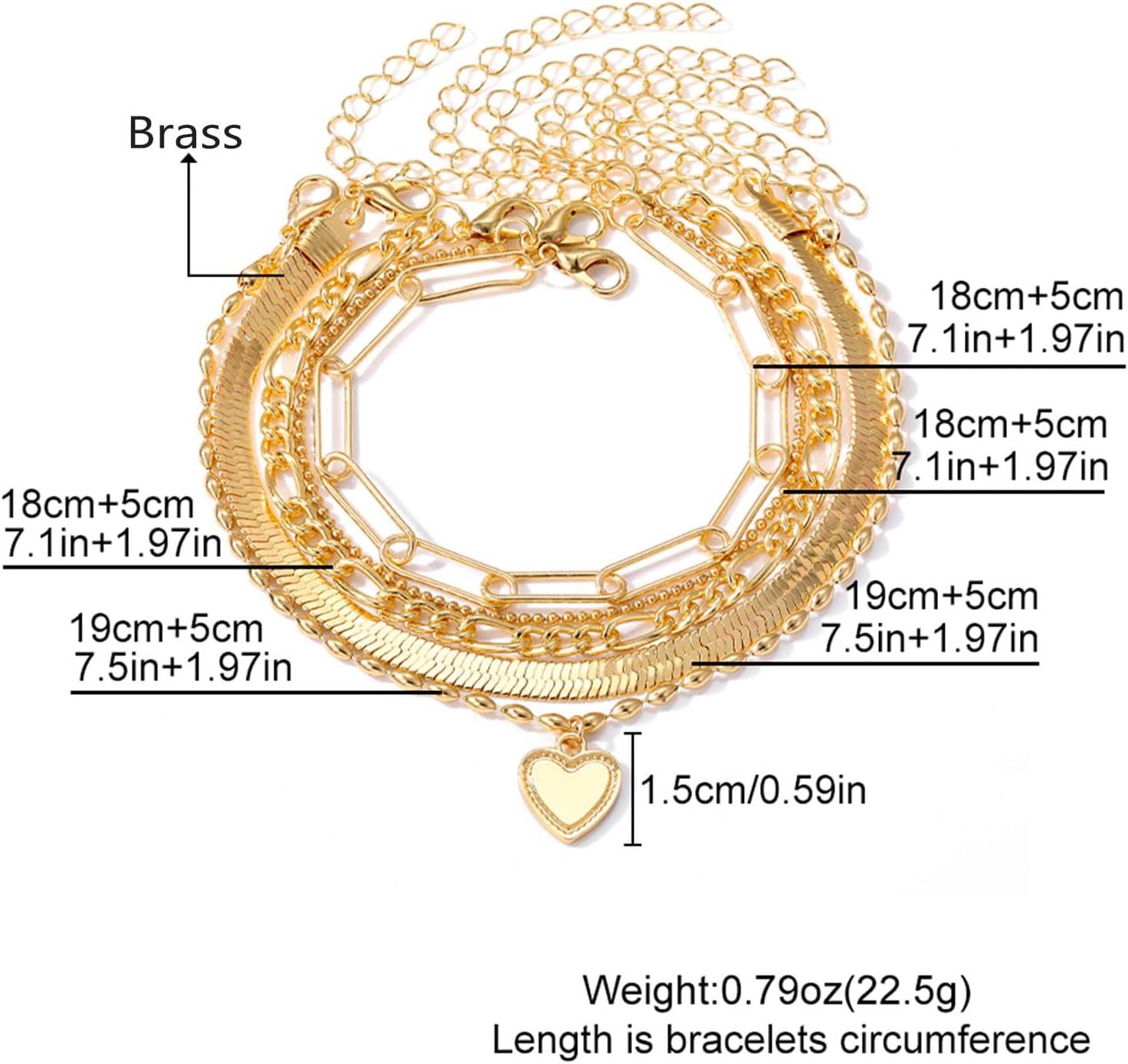 image17IF 5 PCS Gold Ankle Bracelets For Women Bead Heart Layering Snake Ankle Bracelets Minimalist Summer Beach Foot Chain Cuban Cool Punk Ankle Jewelry