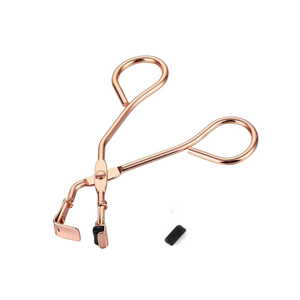 imageSilicone Eyelash Curler With Refill Pads 17IF No Pinching Mini Lash Curler for Dramatic Lash Look and Fits All Eyelash Shapes Rose Gold