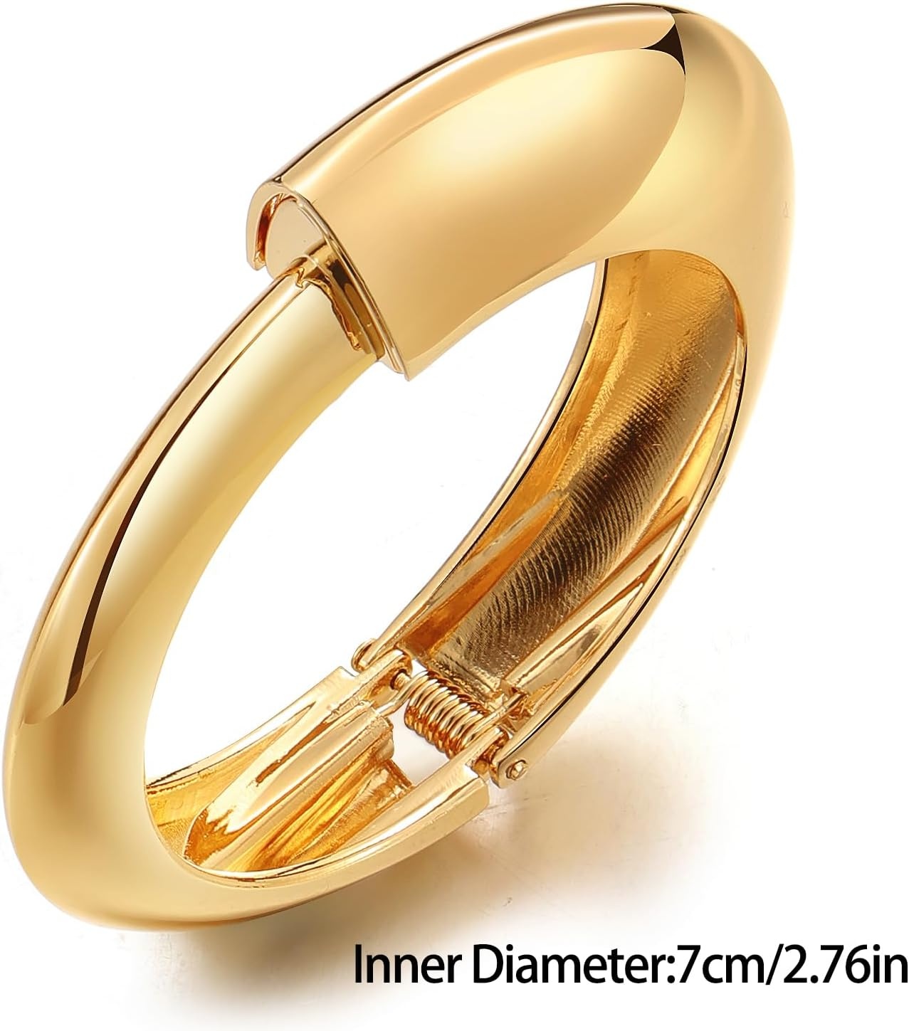 image:image17IF Chunky Gold Bangle Bracelets for Women Trendy 14K Gold Plated Cuff Bracelets Stack Dainty Fashion Jewelry GiftGolden2